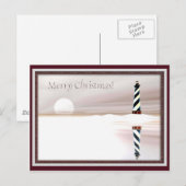 Cartes Pour Fêtes Annuelles Phare, Noël (Devant / Derrière)