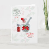 Cartes Pour Fêtes Annuelles Pharmacist Dose of Pure Joy with Name (Devant)