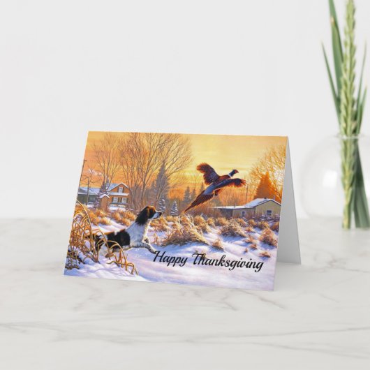 Cartes Pour Fêtes Annuelles Pheasant Thanksgiving (Devant)