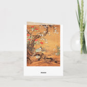 Cartes Pour Fêtes Annuelles Phéasé et camélia l'art oriental chinois à l'encre (Dos)