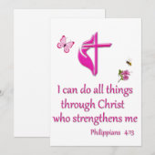 Cartes Pour Fêtes Annuelles Philippiens 4:16 (Devant / Derrière)