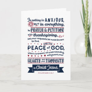 Cartes Pour Fêtes Annuelles Philippiens 4:6, 7