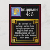 Philippiens 4:6 Lettre éclairée Verse de la Bible
