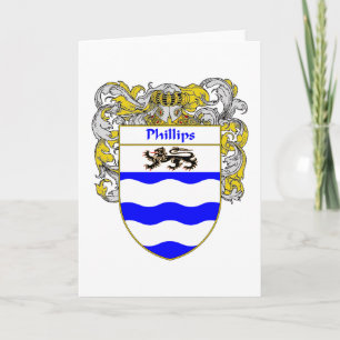 Cartes Pour Fêtes Annuelles Phillips Coat of Arms