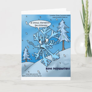 Cartes Pour Fêtes Annuelles Philosophe de Snowflake Funny Toxits Tees Cards