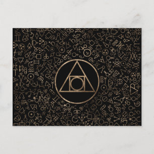 Cartes Pour Fêtes Annuelles Philosopher's stone, symbole d'Alchemical pattern 