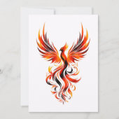 Cartes Pour Fêtes Annuelles Phoenix en flammes Vector Art (Devant)