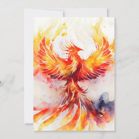 Cartes Pour Fêtes Annuelles Phoenix Spreading it's Wings Rising from the Ashes (Devant)
