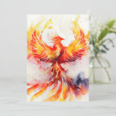 Cartes Pour Fêtes Annuelles Phoenix Spreading it's Wings Rising from the Ashes (Debout devant)