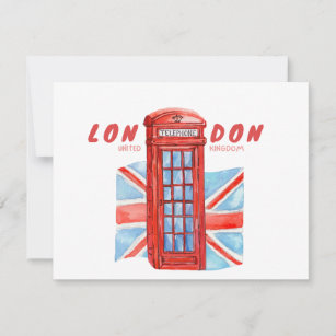 Cartes Pour Fêtes Annuelles Phonebooth de Londres