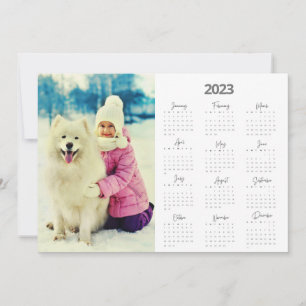 Cartes Pour Fêtes Annuelles Photo 2023 Calendrier Salutation de Noël