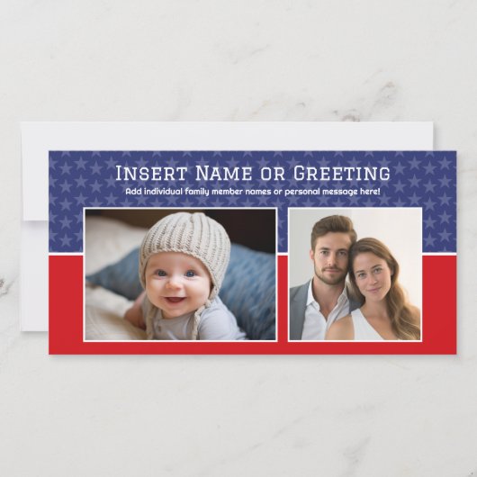 Cartes Pour Fêtes Annuelles photo à thème patriotique - option de téléchargeme (Devant)