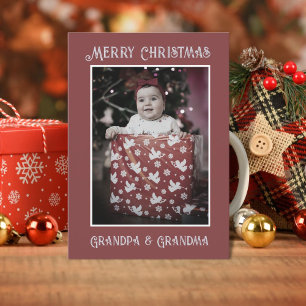 Cartes Pour Fêtes Annuelles Photo amusante   Joyeux grand-père Noël Grand-mère