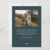 Cartes Pour Fêtes Annuelles Photo Arche 2 Bonne Année Écriture Moderne Bleue (Dos)