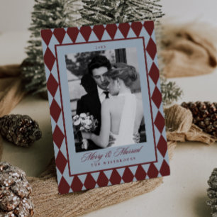 Cartes Pour Fêtes Annuelles Photo Arlequin Joyeux & Marié