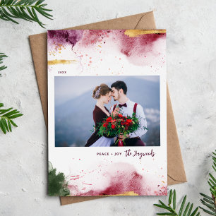 Cartes Pour Fêtes Annuelles Photo Artsy Peace et Joie