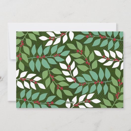 Cartes Pour Fêtes Annuelles Photo avec grand script MERRY recouvert blanc - ve (Dos)