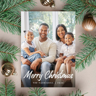 Cartes Pour Fêtes Annuelles Photo avec texte Joyeux Noël