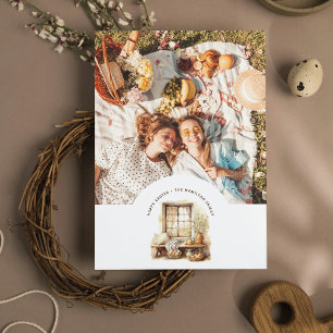 Cartes Pour Fêtes Annuelles Photo Beige de Pâques personnalisée