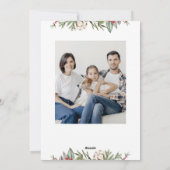 Cartes Pour Fêtes Annuelles Photo blanche du feuillage de Noël (Dos)