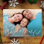 Cartes Pour Fêtes Annuelles Photo Blessed & Grateful Christmas Holiday Fun