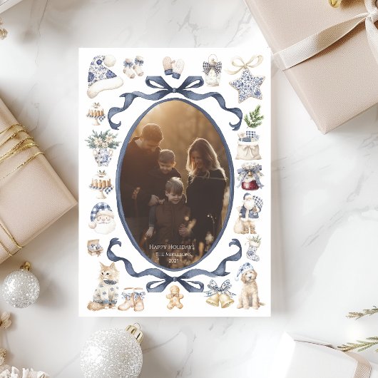 Cartes Pour Fêtes Annuelles Photo Blue Nutcracker Christmas