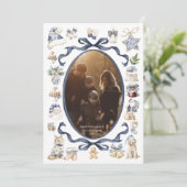 Cartes Pour Fêtes Annuelles Photo Blue Nutcracker Christmas (Debout devant)