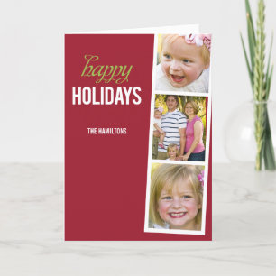 Cartes Pour Fêtes Annuelles Photo Booth Style Holiday Card