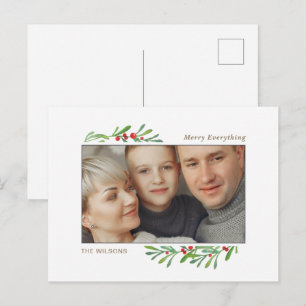 Cartes Pour Fêtes Annuelles Photo botanique de Holly Berry Gold