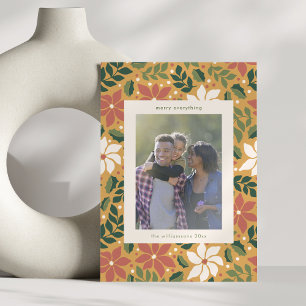 Cartes Pour Fêtes Annuelles Photo botanique jaune vert tout joyeux