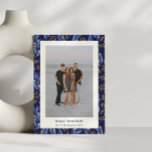 Cartes Pour Fêtes Annuelles Photo botanique moderne Boho Blue Yellow Hanoukka<br><div class="desc">Carte de vacances Boho Blue Yellow Hanoukka Botanical Photo</div>