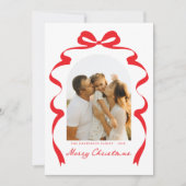 Cartes Pour Fêtes Annuelles Photo Bow moderne Joyeux Arche de Noël (Devant)