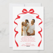 Cartes Pour Fêtes Annuelles Photo Bow moderne Joyeux Arche de Noël (Dos)