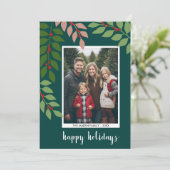 Cartes Pour Fêtes Annuelles Photo branches modernes de baies - Happy (Debout devant)