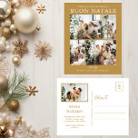 Cartes Pour Fêtes Annuelles Photo Buon Natale 5<br><div class="desc">Cette fabuleuse carte postale 5 vacances photo avec "Buon Natale!" en police moderne et votre nom de famille et année dans une police traditionnelle nette et nette, en blanc sur or, est parfaite pour envoyer à votre famille et vos amis. Tout le monde adorera avoir de nouvelles photos de votre...</div>