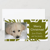 Cartes Pour Fêtes Annuelles Photo Cards de Green White Dog Christmas (Devant / Derrière)
