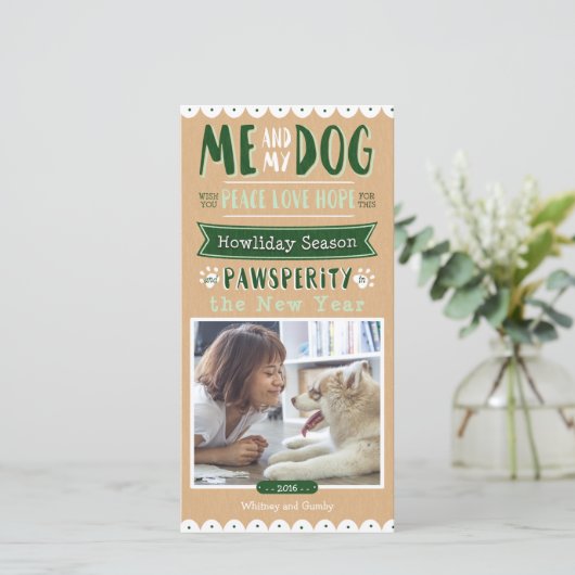 Cartes Pour Fêtes Annuelles Photo-carte Me and My Dog 4x8 (Debout devant)