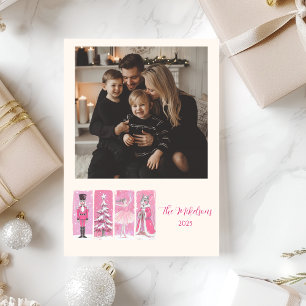 Cartes Pour Fêtes Annuelles Photo Casse-Noisette Rose Ballet Noël
