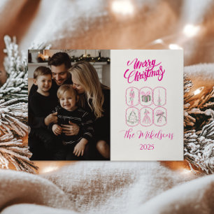 Cartes Pour Fêtes Annuelles Photo Casse-Noisette Rose Coquette Noël
