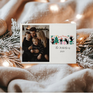 Cartes Pour Fêtes Annuelles Photo Chat Noir Noël