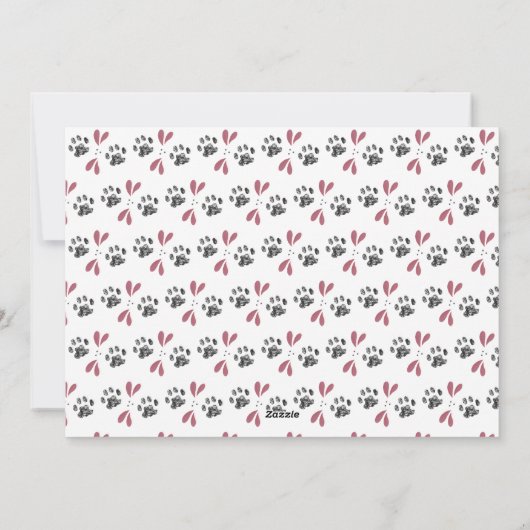 Cartes Pour Fêtes Annuelles Photo Chat Snowy Brush Script MEOWY TOUT (Dos)