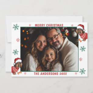 Cartes Pour Fêtes Annuelles Photo Christmas Dachshund