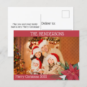 Cartes Pour Fêtes Annuelles Photo Christmas Poinsettia