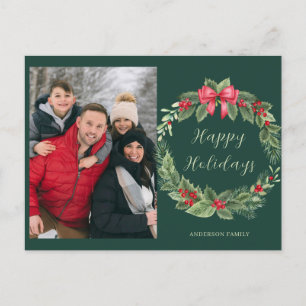 Cartes Pour Fêtes Annuelles Photo Classic Wreath Christmas