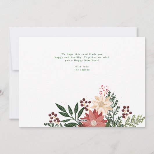 Cartes Pour Fêtes Annuelles Photo Classique Blanc Splendor Happest (Dos)