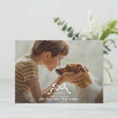 Cartes Pour Fêtes Annuelles photo classique de l'arc de Noël blanc (Debout devant)