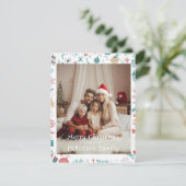 Cartes Pour Fêtes Annuelles Photo classique de Noël Joyeux (Debout devant)