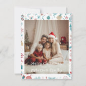 Cartes Pour Fêtes Annuelles Photo classique de Noël Joyeux (Devant)