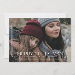 Cartes Pour Fêtes Annuelles Photo classique Joyeux Noël intemporel