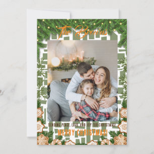 Cartes Pour Fêtes Annuelles Photo Collage Green Holiday Card Joyeux Noël